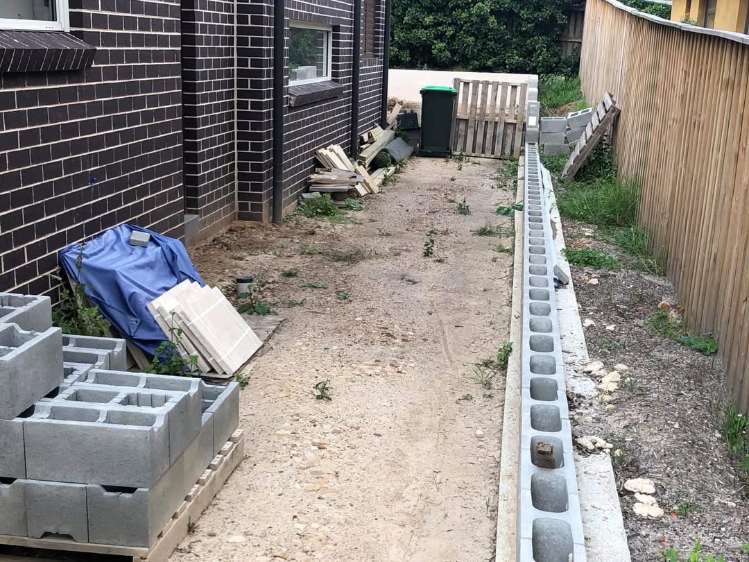 Before: Side yard reset