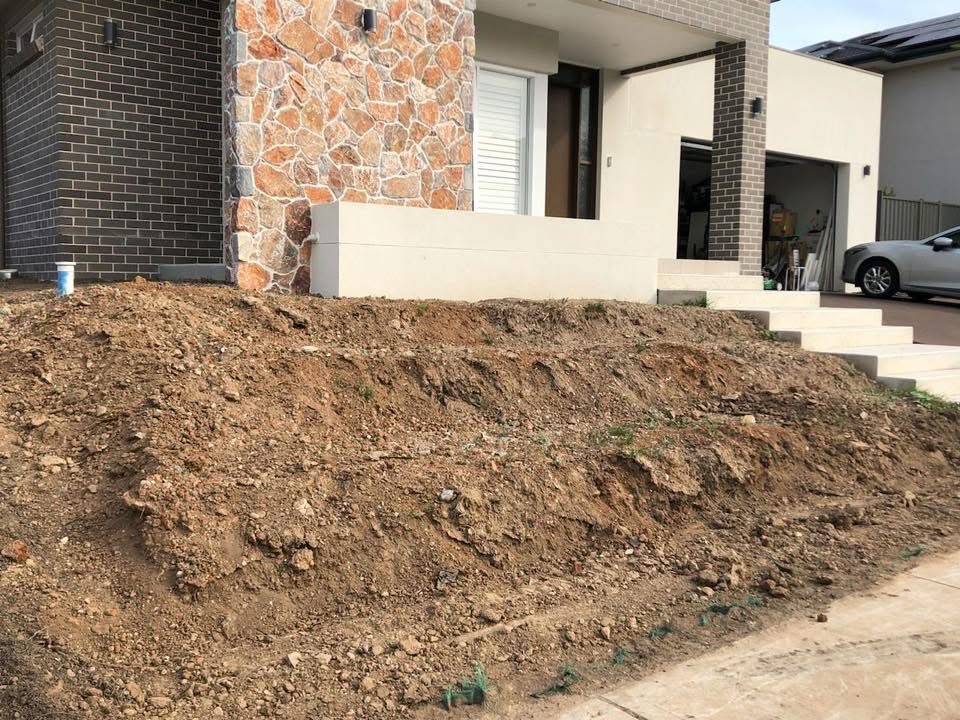 Before: Tiered retaining & entrance